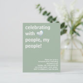 Feiern mit Menschen meine Leute Probe Abendessen Postkarte (Stehend Vorderseite)