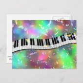 Feiern mit Musik Postkarte (Vorne/Hinten)