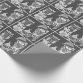 Feiern mit Owls Wrapping Paper Geschenkpapier (Ecke)