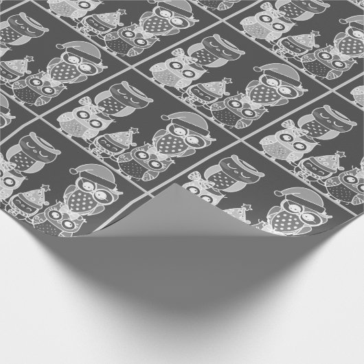 Feiern mit Owls Wrapping Paper Geschenkpapier (Ecke)