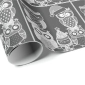 Feiern mit Owls Wrapping Paper Geschenkpapier (Rolleneckpunkt)