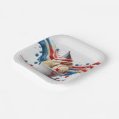 Feiern mit Red White Blue Pappteller (Gewinkelt)