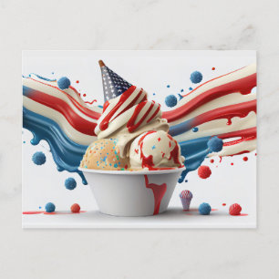 Feiern mit Red White Blue Postkarte