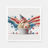 Feiern mit Red White Blue Serviette (Vorderseite)