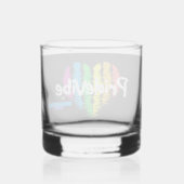 Feiern mit Regenbogenherz: PrideVibe Whiskyglas (Rückseite)