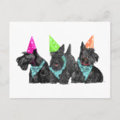 Feiern mit Schotten in Party Hats Postkarte (Vorderseite)