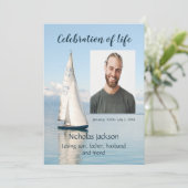 Feiern mit Segelschiff Einladung (Stehend Vorderseite)