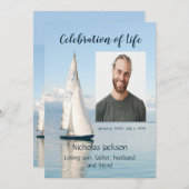 Feiern mit Segelschiff Einladung (Vorne/Hinten)