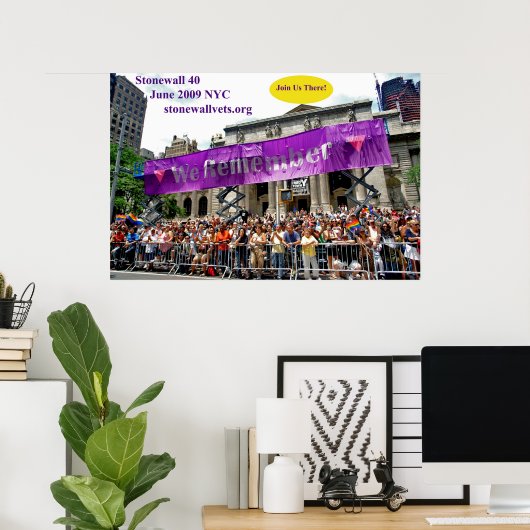 Feiern mit Stonewall an der NYC-Hauptbibliothek Poster (Heimbüro)