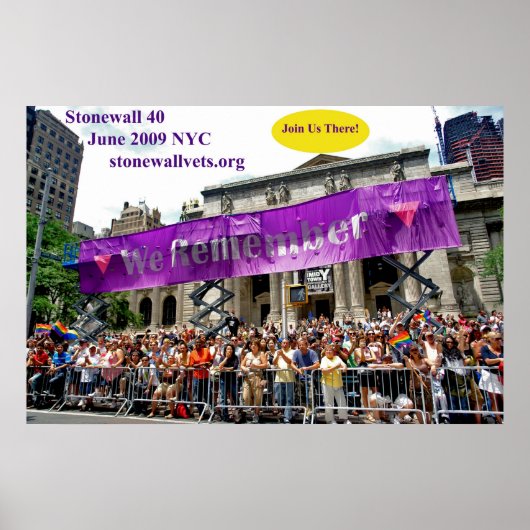Feiern mit Stonewall an der NYC-Hauptbibliothek Poster (Vorne)