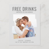 Feiern mit uns Funny Wedding Save the Date Ankündigungspostkarte (Vorderseite)