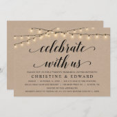 Feiern mit uns, Hochzeit Probe, Kraft Einladung (Vorne/Hinten)