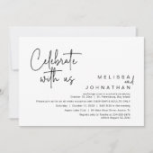 Feiern mit uns, Hochzeitsempfang Cash Bar Einladung (Vorderseite)