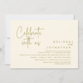 Feiern mit uns, Hochzeitsempfang Cash Bar Einladung (Vorderseite)