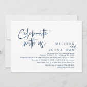 Feiern mit uns, Hochzeitsempfang Cash Bar Einladung (Vorderseite)