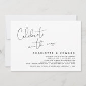 Feiern mit uns, Hochzeitsfeier Party Einladung (Vorderseite)