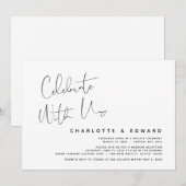 Feiern mit uns, Hochzeitsfeier Party Einladung (Vorne/Hinten)