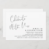 Feiern mit uns, Hochzeitsfeier Party Einladung (Vorne/Hinten)