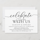 Feiern mit uns, Hochzeitsfeier Party Einladung (Vorderseite)