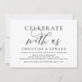 Feiern mit uns, Hochzeitsfeier Party Einladung (Vorderseite)