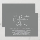 Feiern mit uns, Hochzeitsfeier Party Einladung (Vorne/Hinten)