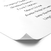 Feiern mit uns im Geiste mit Namen bei Hochzeiten Poster (Ecke)