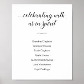 Feiern mit uns im Geiste mit Namen bei Hochzeiten Poster (Vorne)