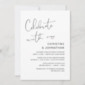 Feiern mit uns, moderne Hochzeitsfeier Einladung (Vorderseite)