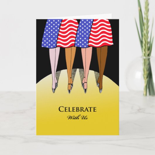 Feiern mit uns, Patriotic Themed Party einladen Einladung (Vorderseite)
