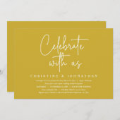 Feiern mit uns, Post Wedding Elopement Party I Einladung (Vorne/Hinten)