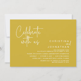 Feiern mit uns, Post Wedding Elopement Party I Einladung