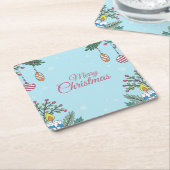 Feiern mit uns rechteckiger pappuntersetzer (angewinkelt)