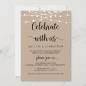 Feiern mit uns, Rustic Elopement Party Invitati Einladung (Vorderseite)