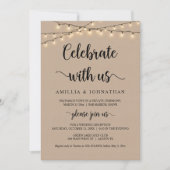Feiern mit uns, Rustic Elopement Party Invitati Einladung (Vorderseite)