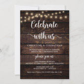 Feiern mit uns, Rustic Elopement Party Invitati Einladung (Vorderseite)