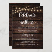 Feiern mit uns, Rustic Elopement Party Invitati Einladung (Vorne/Hinten)