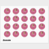 Feiern mit unserem kleinen Princess Round Sticker (Blatt)