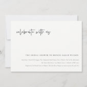 Feiern mit US Calligrafy Brautparty Einladung (Vorderseite)