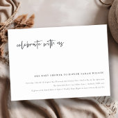 Feiern mit US Calligraphy Kinderdusche einladen Dankeskarte