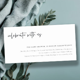 Feiern mit US Calligraphy Kinderdusche einladen Dankeskarte