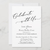 Feiern mit US-Empfang Poppies Gold Confetti Einladung (Vorderseite)