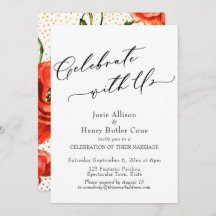 Feiern mit US-Empfang Poppies Gold Confetti