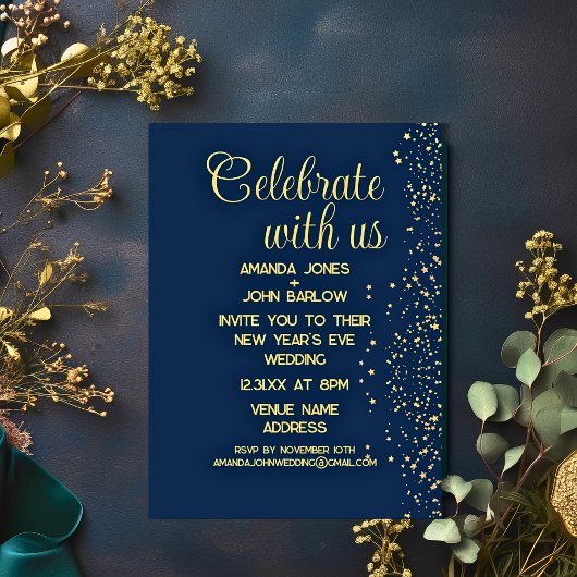 Feiern mit US Navy Gold Silvester Einladung