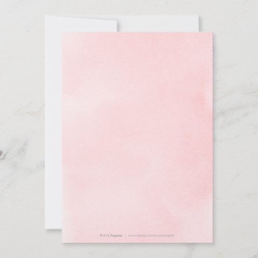 Feiern mit US-Script-Rose - Einfache Goldenheit Einladung (Rückseite)