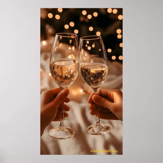 Feiern mit Wein Poster (Vorne)