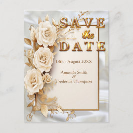 Feiern mit weißen Blume rund um Seide Ankündigungspostkarte