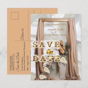 Feiern mit weißen Blume rund um Seide Ankündigungspostkarte