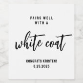 Feiern mit weißer Coat Weinetikett (Einzelnes Label)