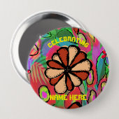 Feiern NAME HIER Party Essentials Button (Vorne & Hinten)