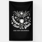 Feiern Neuer Anfang Weinglas Illustration Banner (Vertikal)